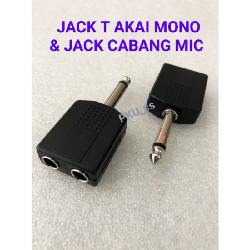 JACK T AKAI MONO / JACK CABANG MIC / JACK T AKAI / SAMBUNGAN 2 COVER AKAI TO 1 JACK AKAI