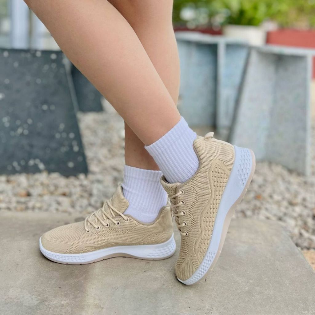 Hmbrg LV0279 Sepatu Wanita  Kanvas Sepatu Wanita Rajut Premium