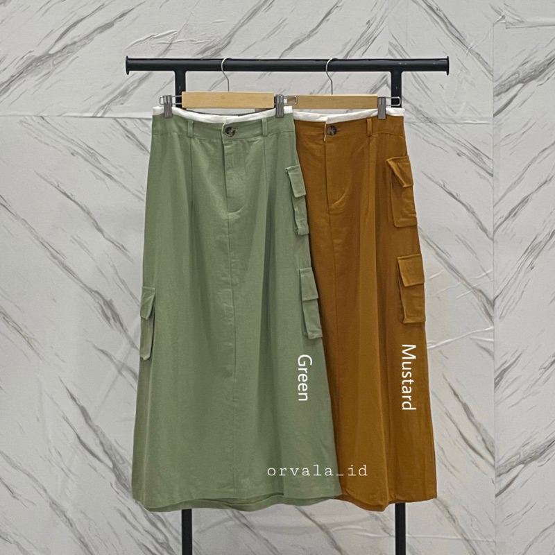 Verena Rok - Rok midi - Rok linen - Rok span -Rok cargo