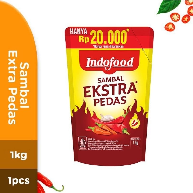 

Indofood Saos Ekstra Pedas Jumbo 1 kg