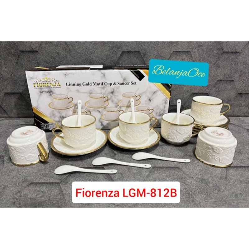 Cangkir Tatakan Set Keramik Fiorenza (ORIGINAL)