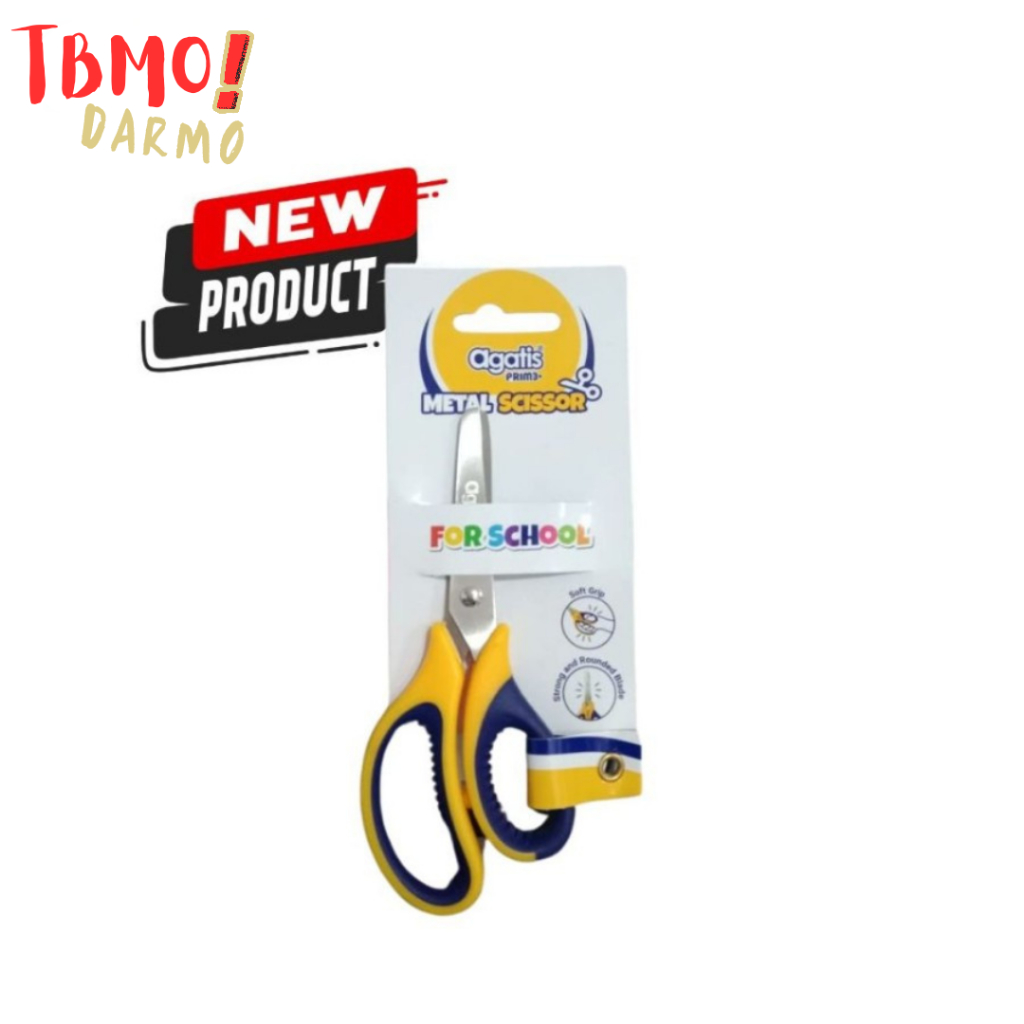 

TBMO AGATIS PRIME SCISSORS METAL FOR KIDS SOFT GRIP YELLOW/BLUE