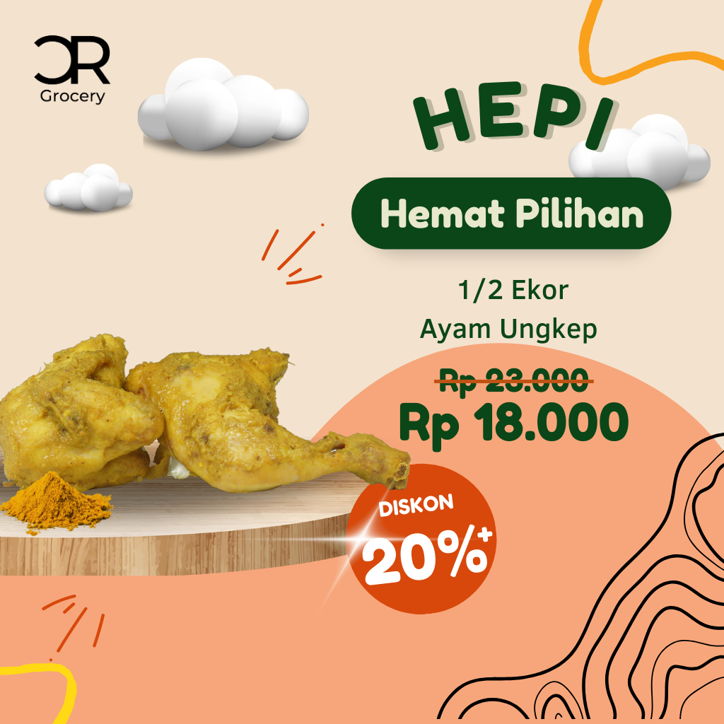 

AYAM UNGKEP BUMBU KUNING 1/2 EKOR BERKUALITAS PREMIUM