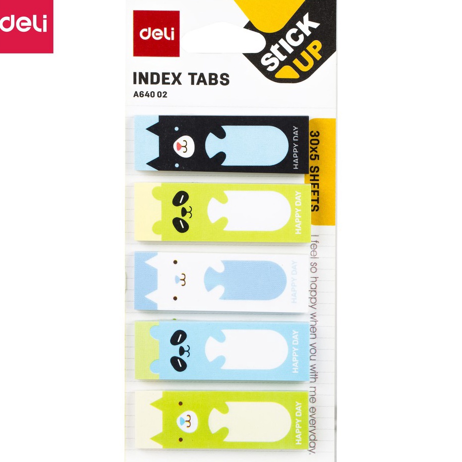 

PRODUK UNGGULAN Deli Memo Tempel Paper Index Tabs Sekolah 53sheets EA642