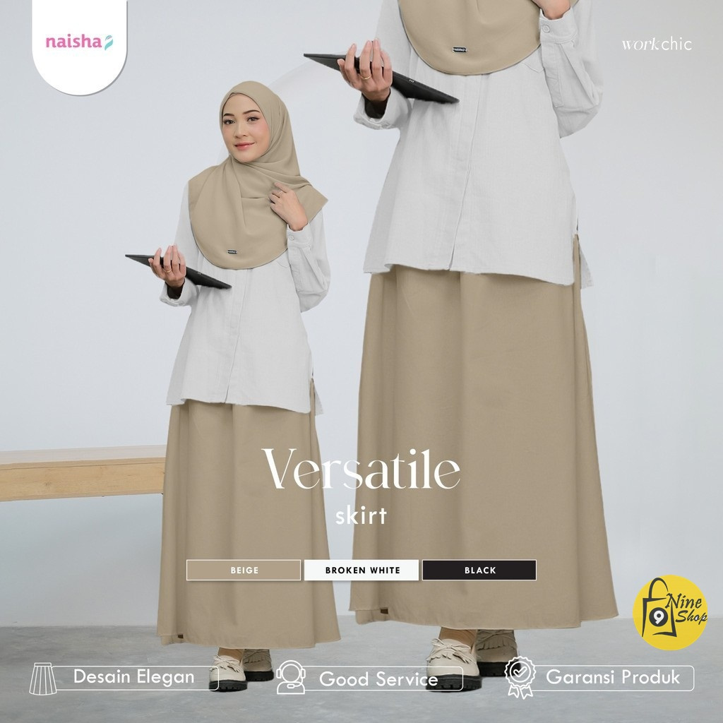 Versatile Skirt (Rok) by Naisha WorkChic  | Rok Panjang Wanita | Rok Katun Linen | Rok Model A