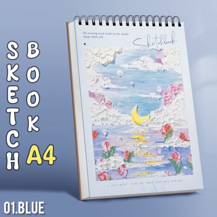 

DISKON BESAR TERBARU Sketchbook A4 Buku Gambar A4 Buku Sketsa Vertikal Jilid Spiral 45 Lembar 9 Halaman