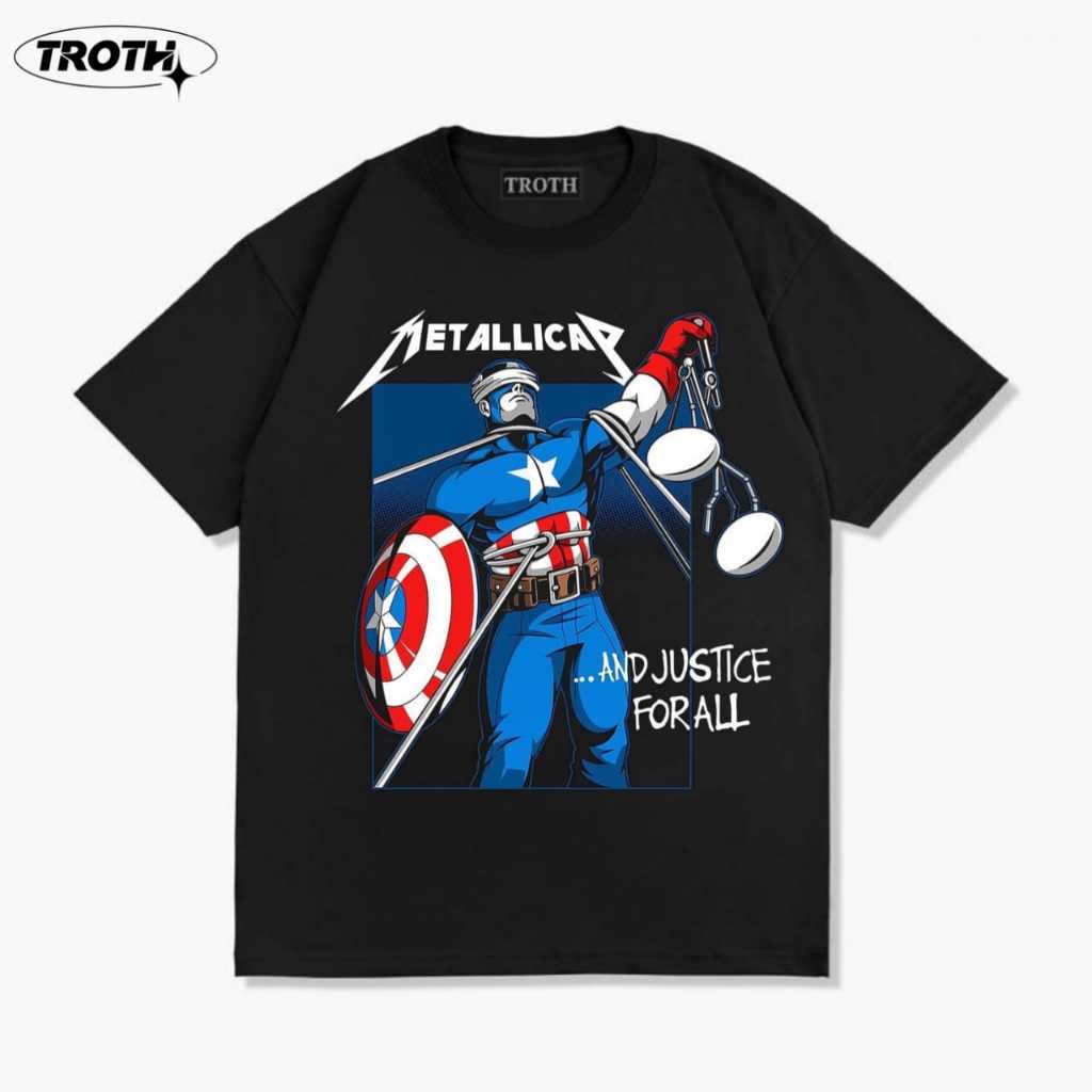 Troth tshirt kaos band kapten amerika vintage