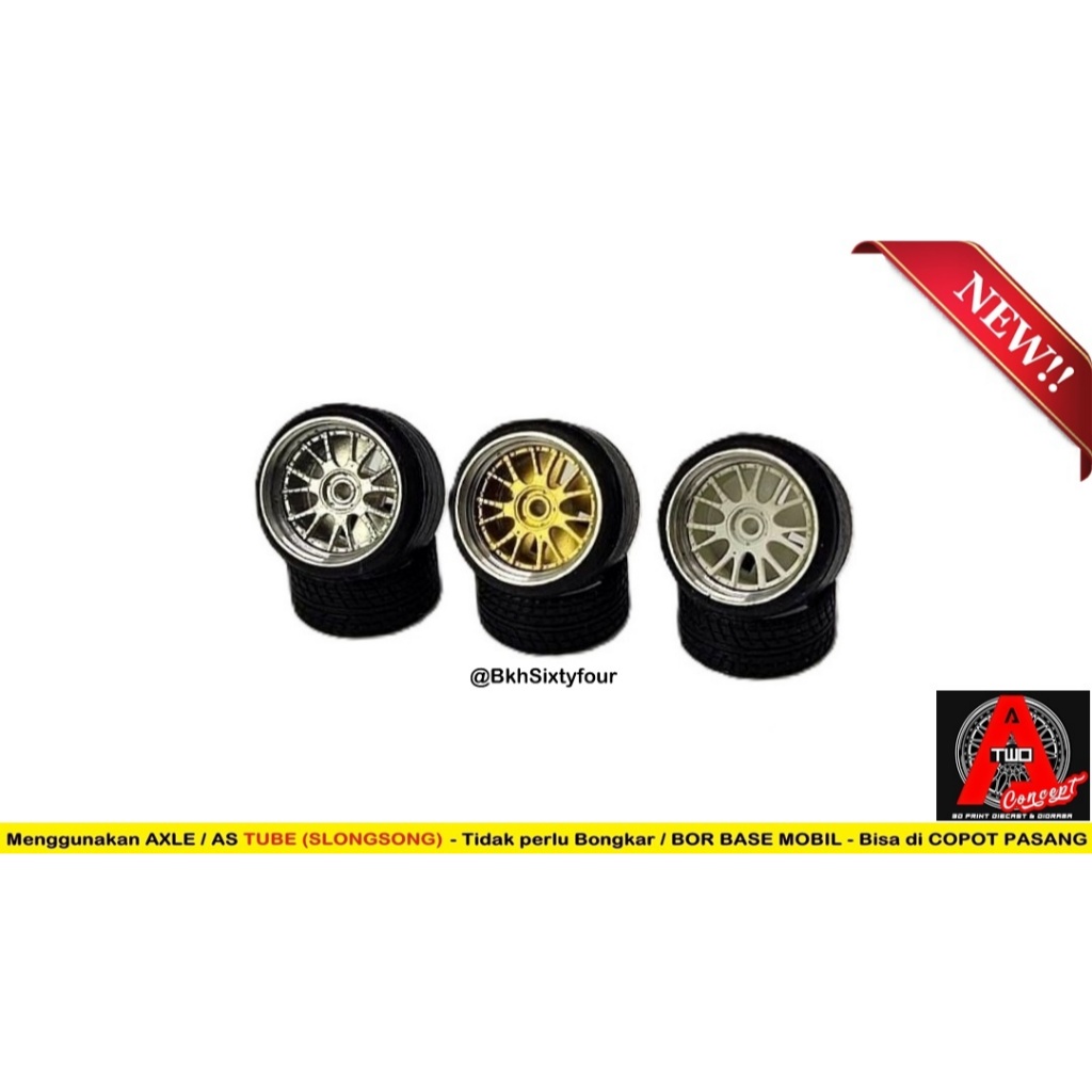 Ban Karet A2C PREMIUM ALLOY BBS CHR2 10mm Free AXLE SELONGSONG TC8