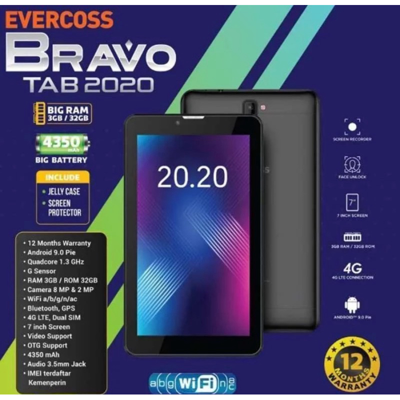 Evercoss u70c Bravo Tab 3/32 Garansi Resmi