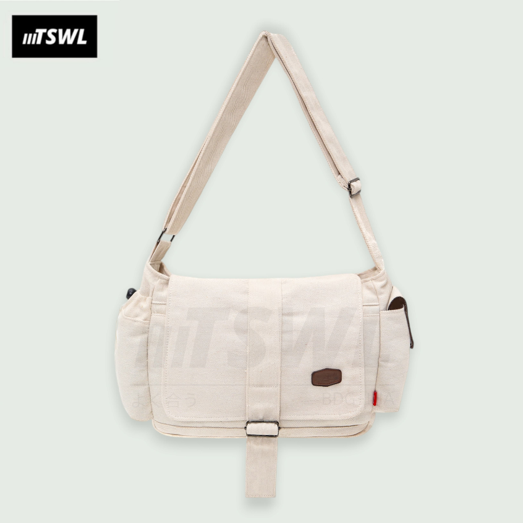 TSWL - Tas Selempang Bahu Slingbag Sling Bag Kanvas Canvas Laptop Unisex Pria Wanita Cewek Fortis FR