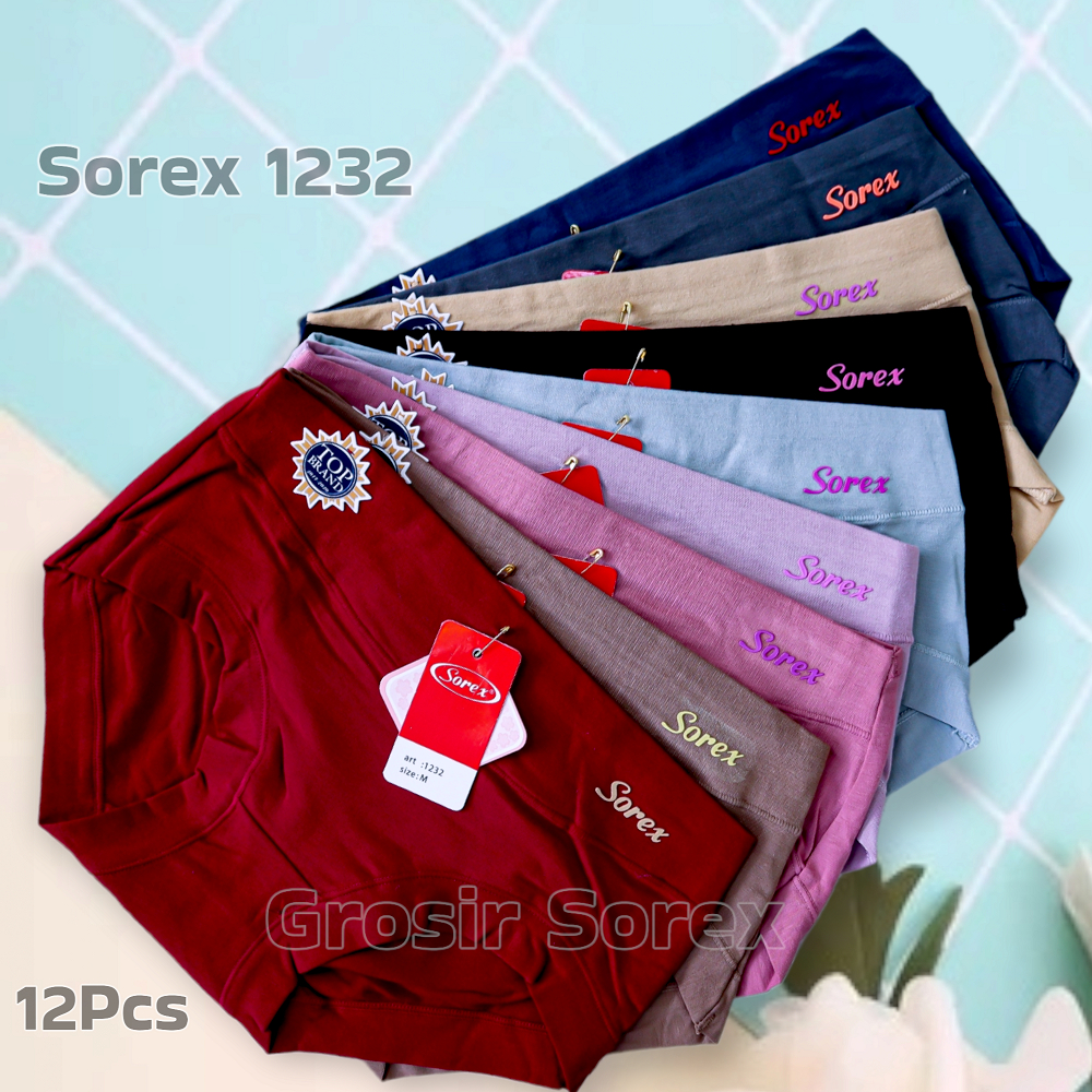 Celana Dalam Wanita Sorex 12Pcs 1232 | Cd Wanita Sorex Katun | Cd Sorex Katun Original Berkualitas