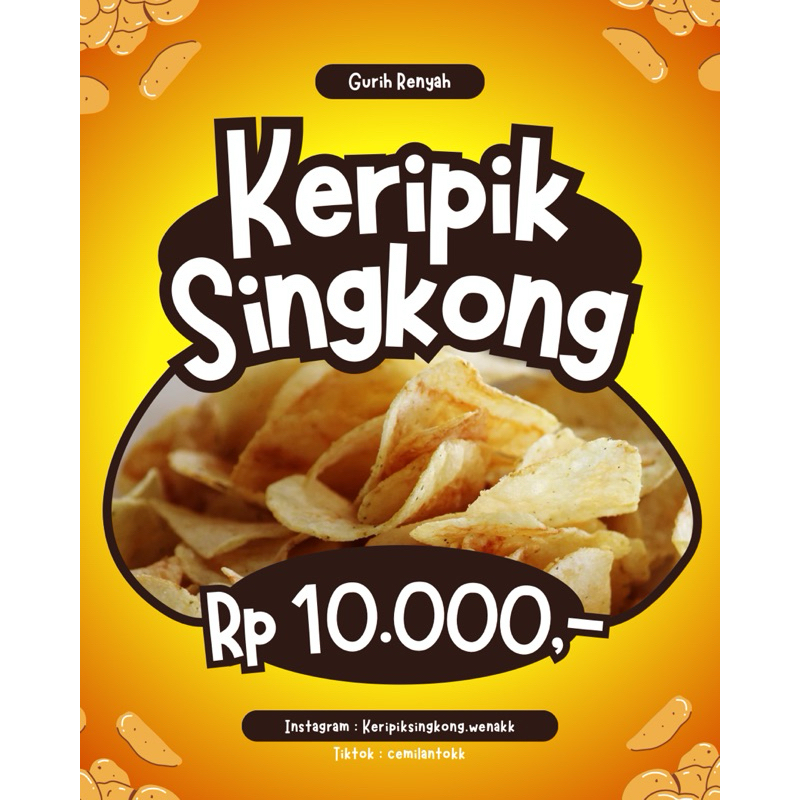 

Keripik Singkong Premium Gurih Asin Manis