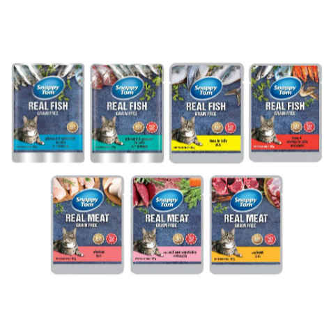 Snappy Tom Pouch Grain Free Wet Food Makanan Basah Kucing 85g