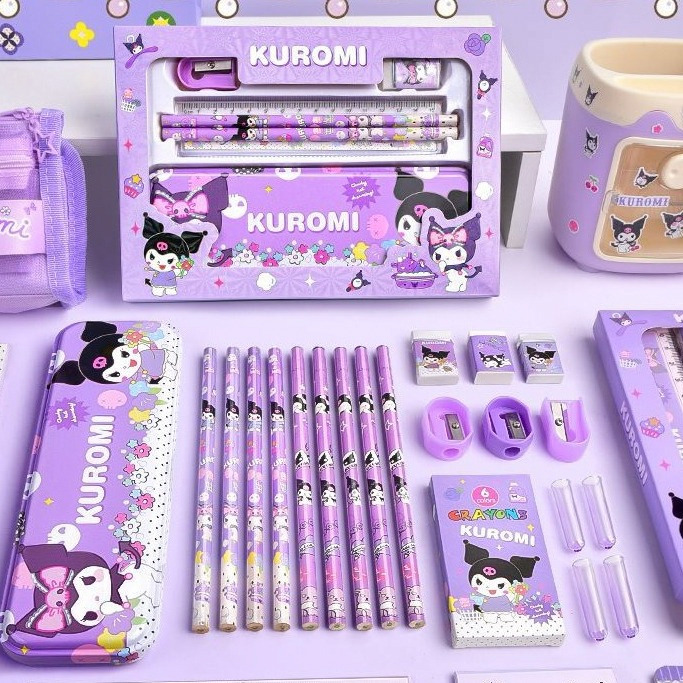 

Set Alat Tulis Motif Sanrio Kuromi Chinamorol Melody - 6 in 1 ATK Jun 24-47/48 - Stationery
