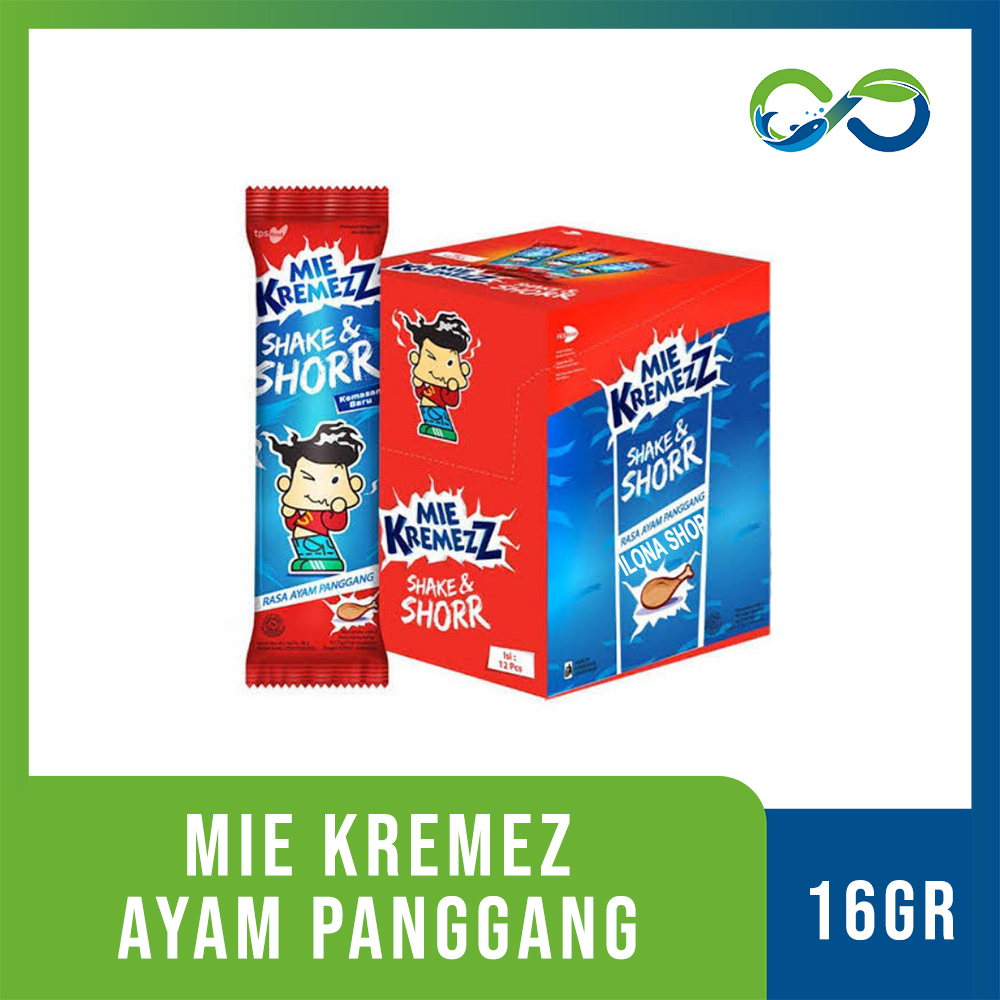 

[AquaEcoFarm] MIE KREMEZZ SHAKE SHORR 16gr Per 1 DUS Isi 20 + 1PCS KEJU MANIS SAMBAL BALADO KREMEZ AYAM PANGGANG CEMILAN ANAK GROSIR MURAH MAKANAN RINGAN BANDUNG
