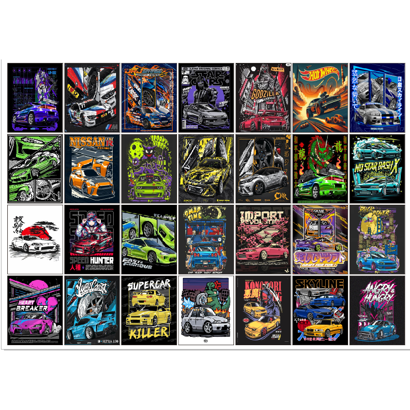 

Stiker Mobil Artis Basuri Telolet Stiker Car Glossy Isi 28 Pcs Terbaru