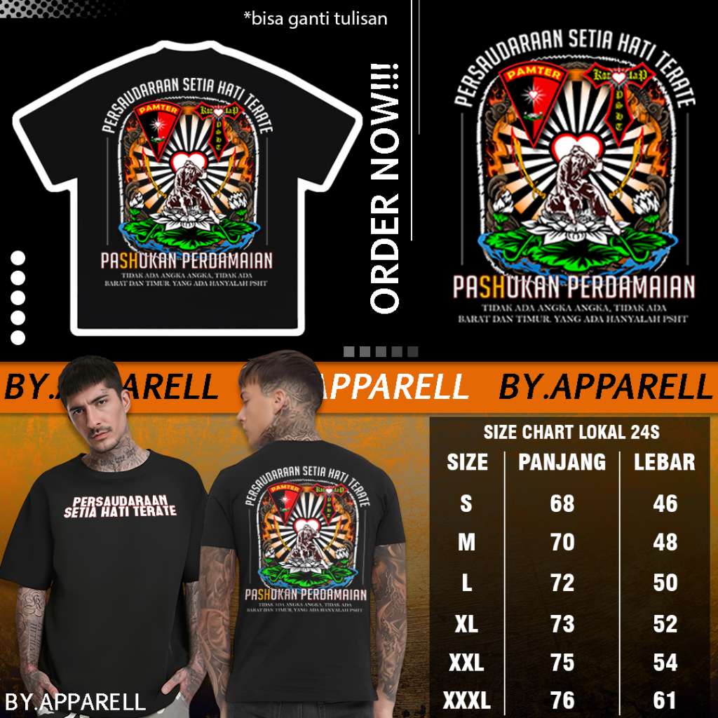 Kaos PSHT Nyawiji Korlap Pamter (PaSHukan Perdamaian)