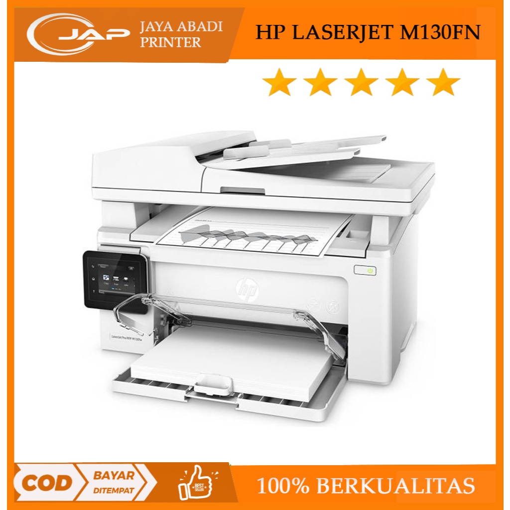 printer hp laserjet m130fn m130 print scan copy adf
