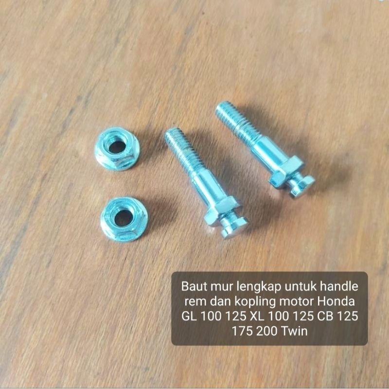 BAUT MUR LENGKAP UNTUK HANDLE REM DAN KOPLING MOTOR HONDA GL 100 125 XL 100 125 CB 125 175 200 TWIN