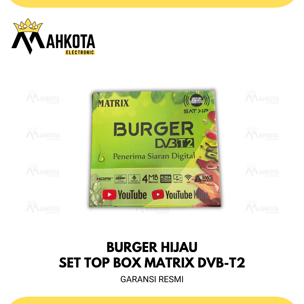 SET TOP BOX TV DIGITAL MATRIX BURGER HIJAU / STB MATRIX BURGER HIJAU
