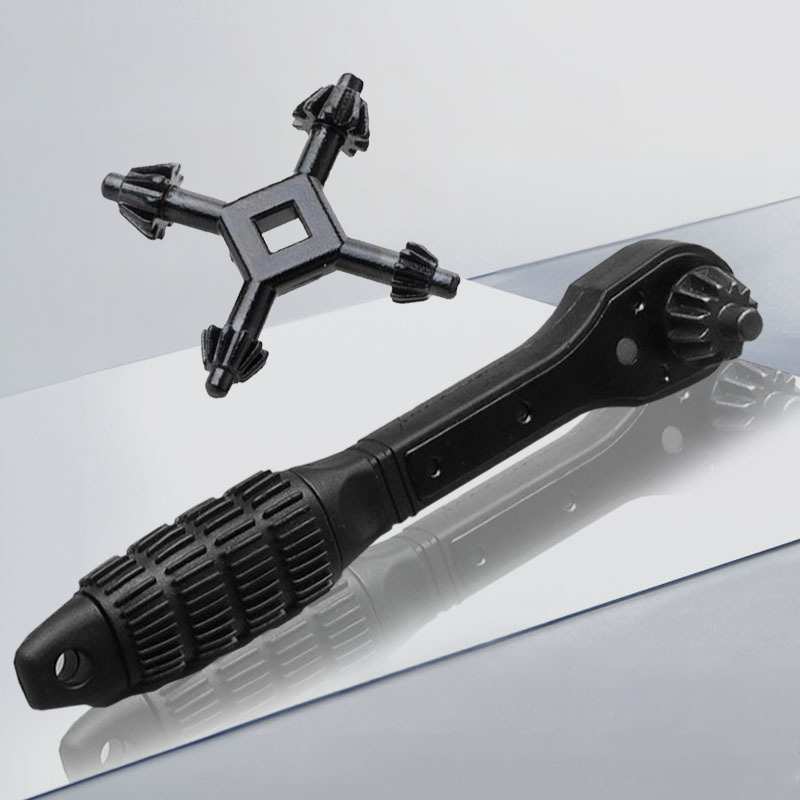 2Pcs Kunci Kepala Bor 4 Way Fit Drill Chuck Key Kunci Kepala Pembuka Mata Kepala Bor 4 Cabang Kunci 