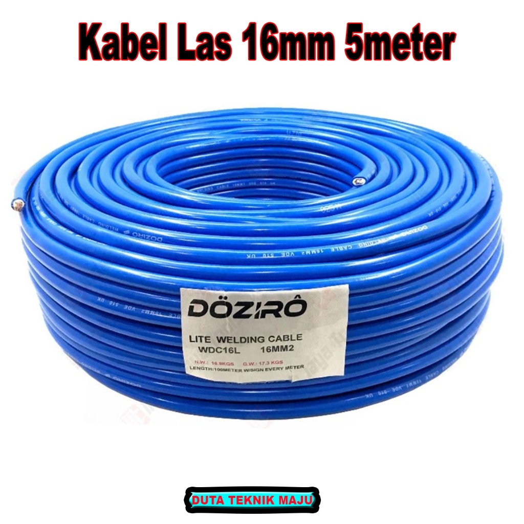 Kabel Las 16mm Doziro Welding Cable 16 mm Kabel Las Per 5 Meter