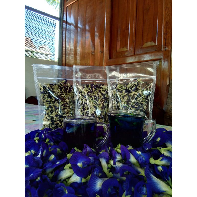 

Bunga telang 100 GRAM PREMIUM HALAL / Teh Telang kering/Teh Biru/ Teh Bunga telang