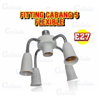 FITTING LAMPU CABANG 5 FLEKSIBLE E27 F2010 FITTING LAMPU ATAP PLAFON CABANG