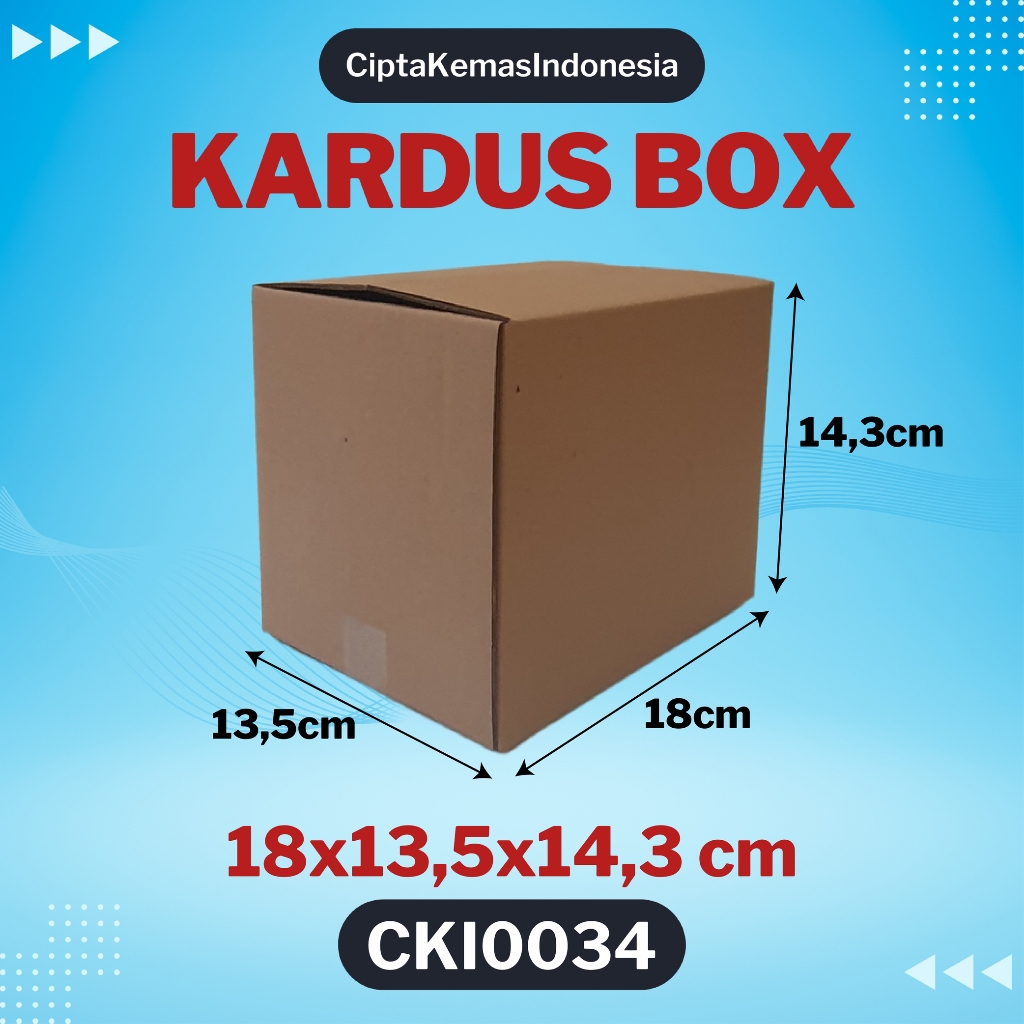 

Kardus Box Die Cut 18x13,5x14,3 cm Dus Packing Packaging Polos