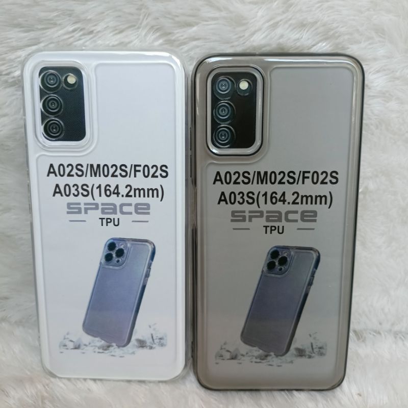 Case Bening Samsung A03S Softcase Transparan Bening Hitam