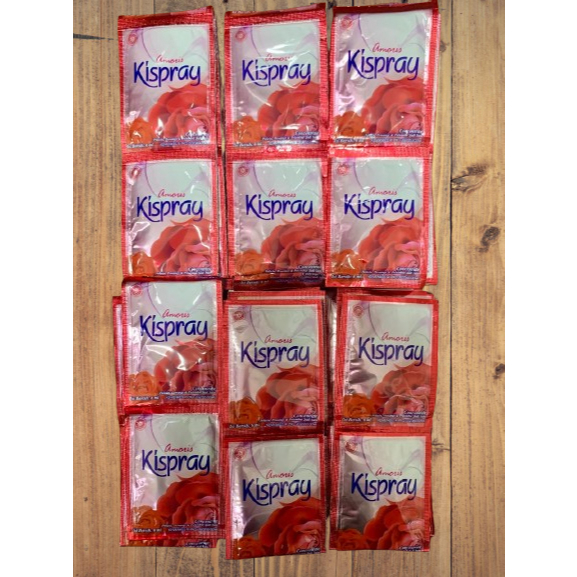 KISPRAY 12 SACHET AMORIS/BLUIS/VIOLET/SEGERIS 6ML | PELICIN PEWANGI PELEMBUT PAKAIAN