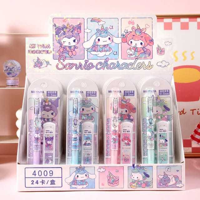 

Pensil Mekanik Karakter Sanrio Capybara Labubu Pencil Mechanical Free Refill