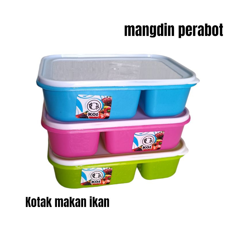 Kotak makan plastik warna / tempat makan anak sekolah / kotak lauk