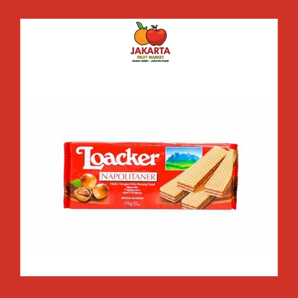 

LOACKER BISKUIT NAPOLITANER / WAFER KRIM KACANG HAZELNUT 175 GR