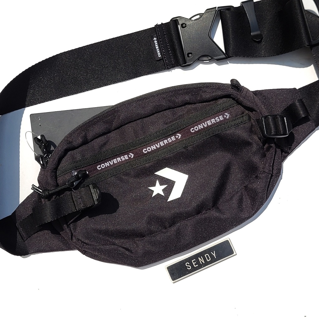 Converse Transition Sling Original 100% Ori Resmi PT MAP Black Tas Pinggang Selempang Waist Bag Wais