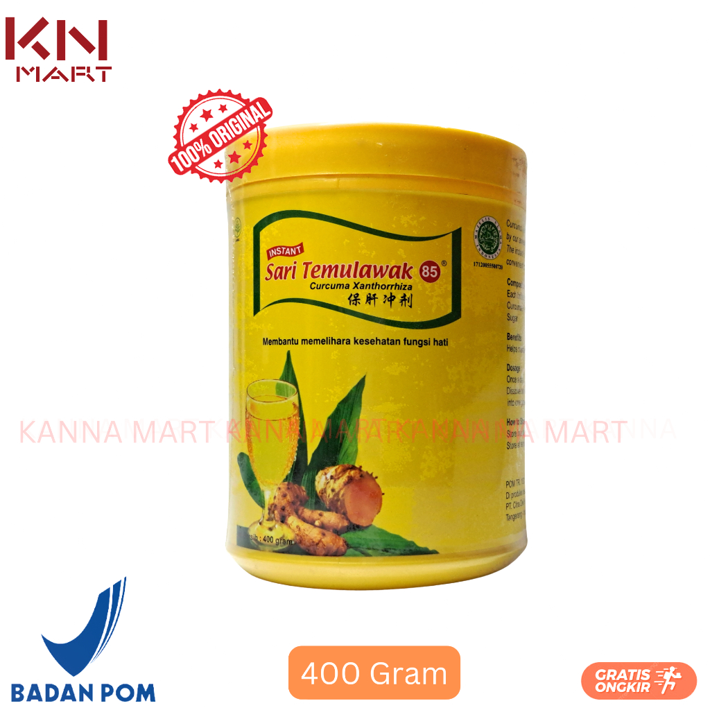 

Instan Sari Temulawak Original Curcuma Xanthorhiza Toples 400 Gram Deli 85