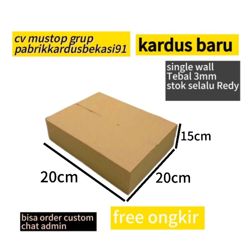 

Kardus Packing Baru Kotak Box Dus Tempat Wadah 20x20x15cm Tebal 3mm