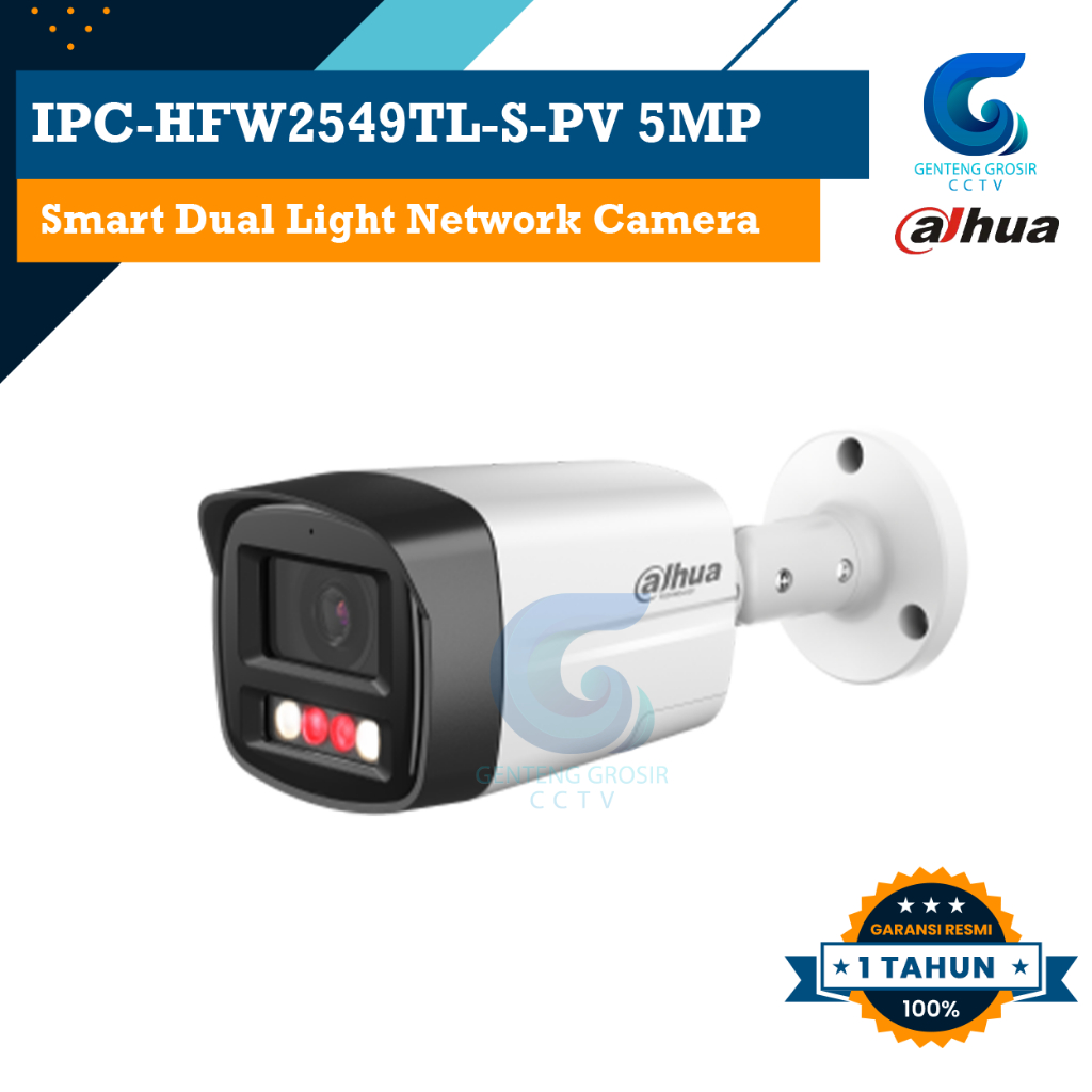 DAHUA  IPC-HFW2549TL-S-PV 5MP Smart Dual Light Active