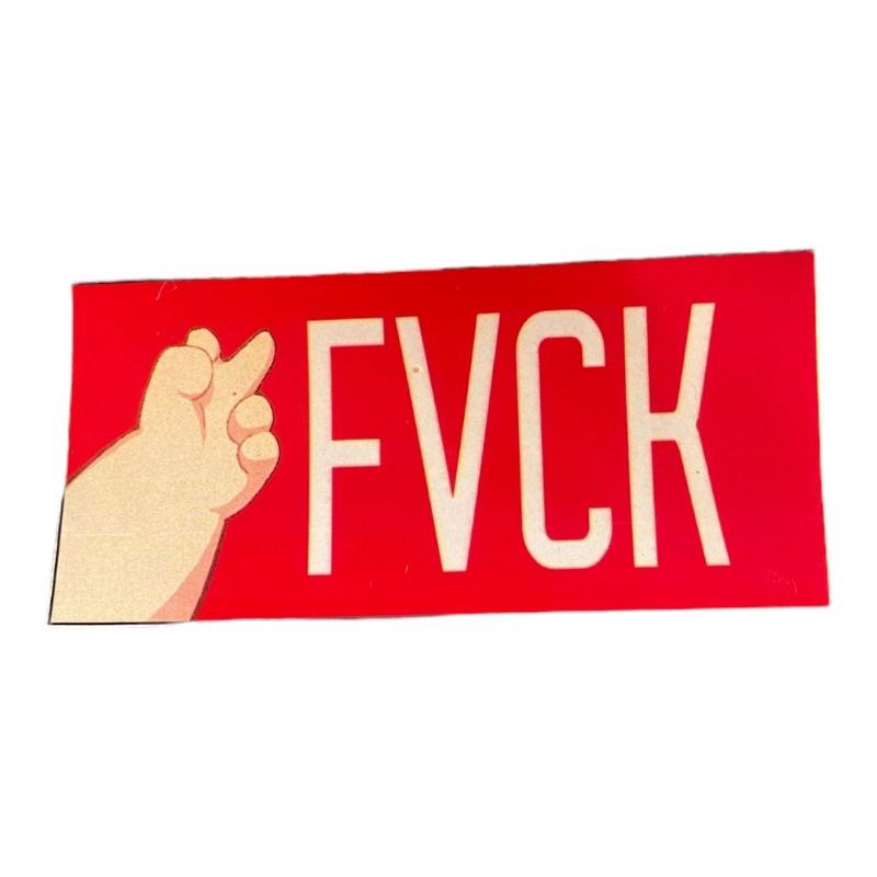 

Stiker FVCK bahan vinil ukuran 6x2,3cm