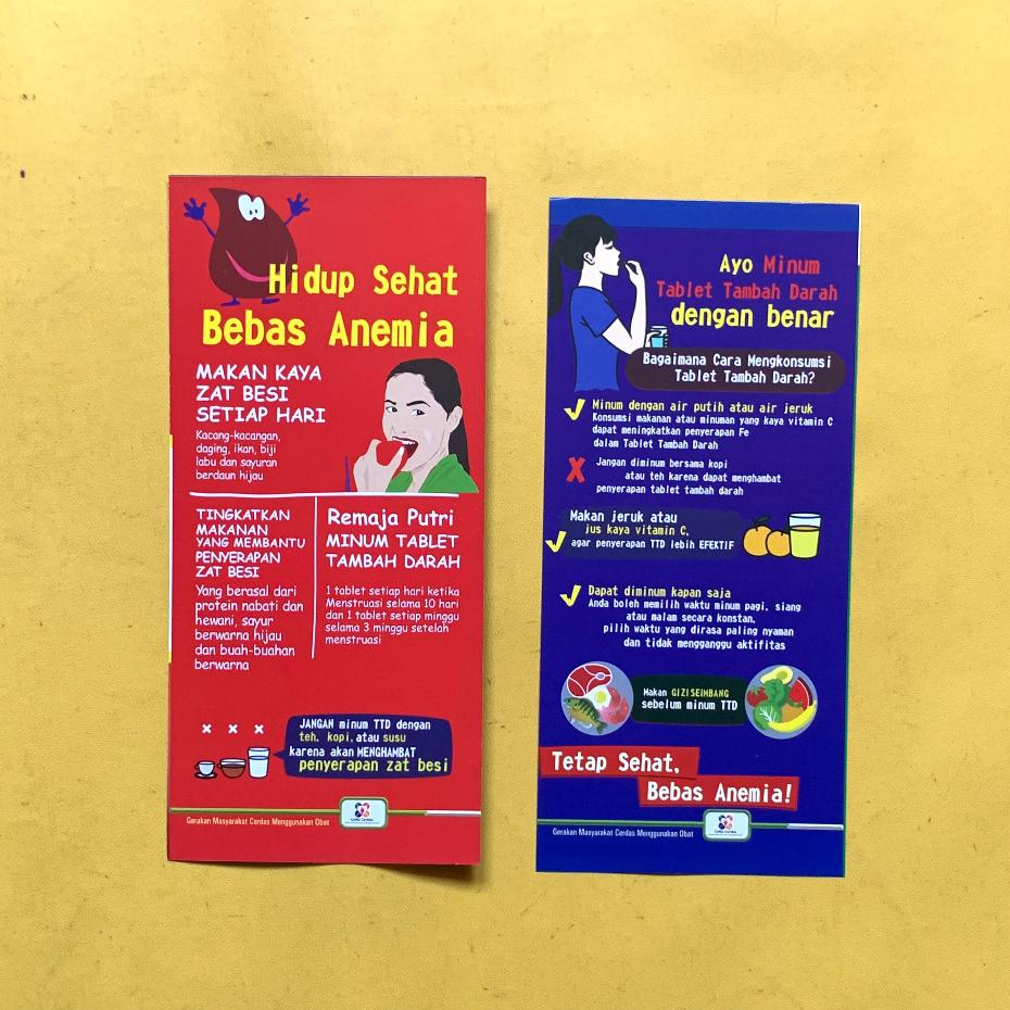 

Flyer Anemia | Brosur Edukasi Kesehatan Remaja | Tablet Tambah Darah untuk Penyakit Kurang Darah