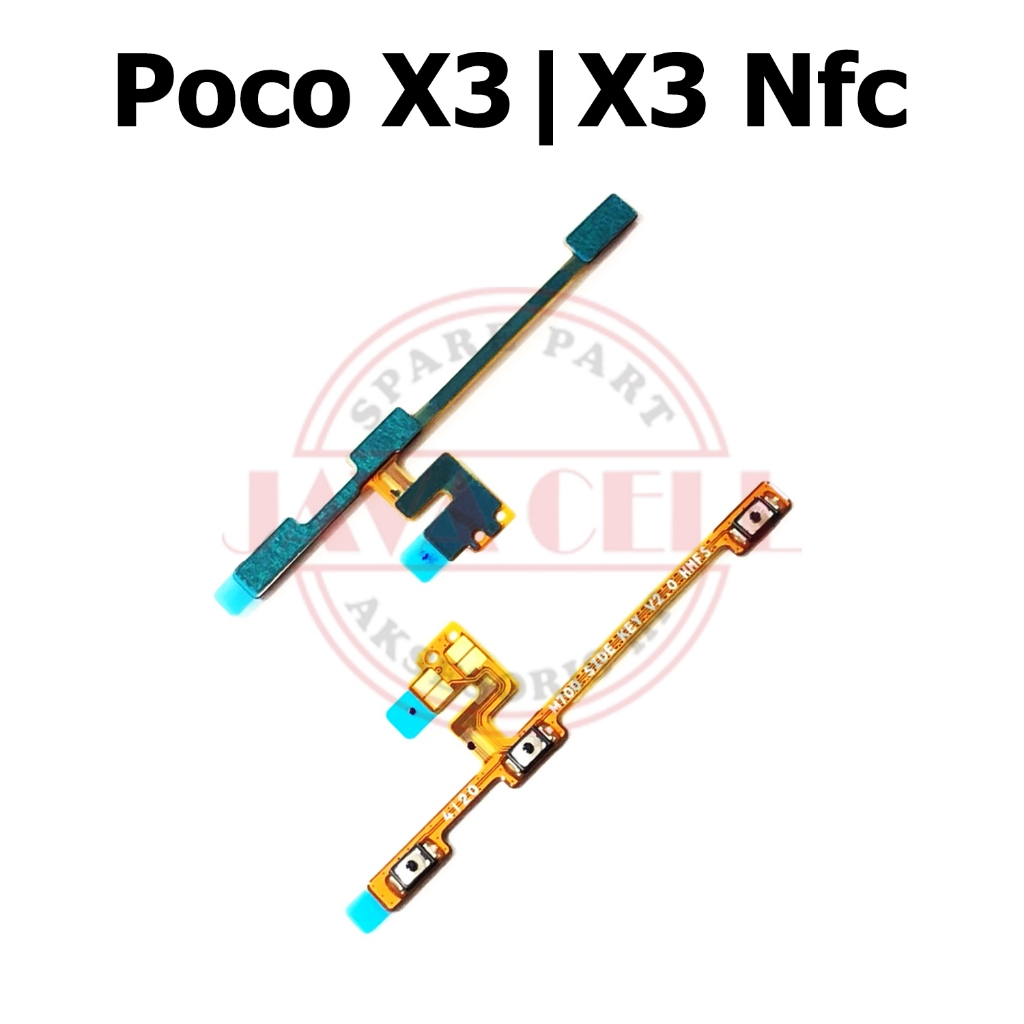 Flexible On Off + Volume Xiaomi Poco X3 / Poco X3 NFC Original