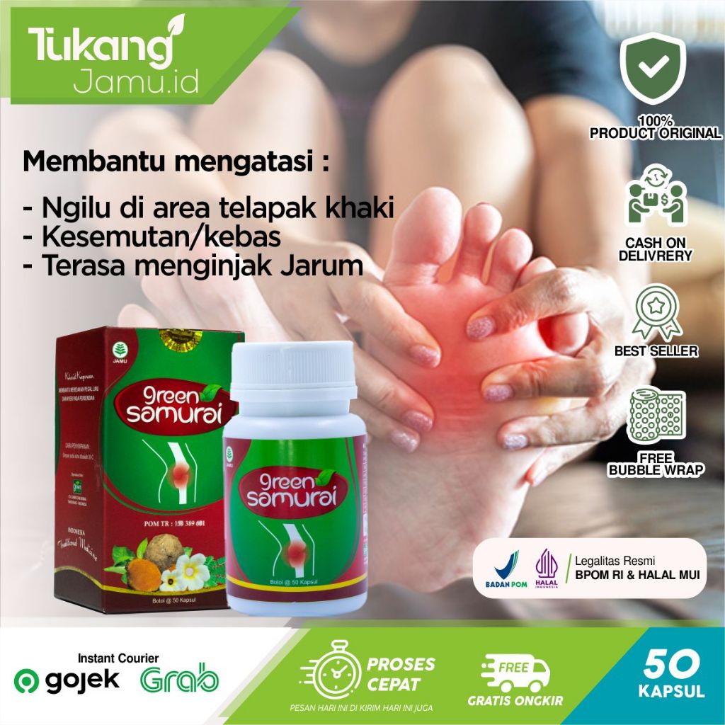 

Green Samurai - Pegal linu, nyeri sendi, mengurangi kadar asam urat, Rematik