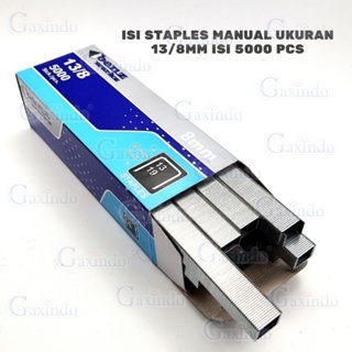 

ISI STAPLES MANUAL UKURAN 13/8MM ISI 5000 PCS S8410 ISI STAPLER STAPLES
