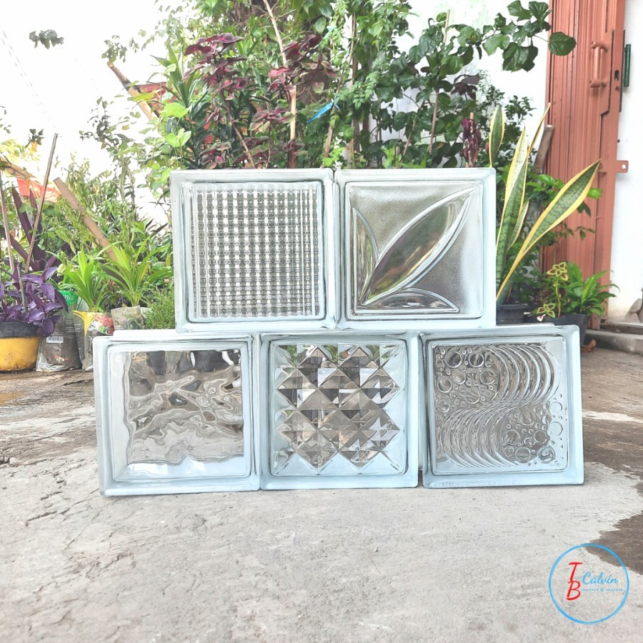 Glass Block Mulia Motif Per Buah/ Glassblock Kaca Penerangan 1 pcs/ Glassblok Glass Blok