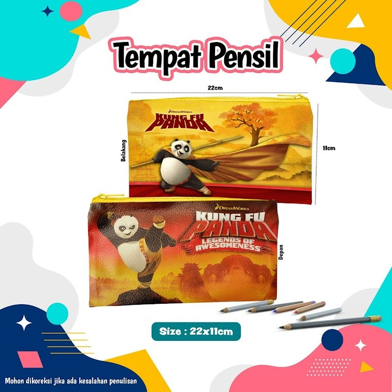

Pencil Case Kungfu Panda Tempat Pensil / Dompet Kostak