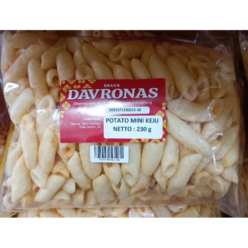 

Potato Mini Keju Davronas 290g Camilan oleh-oleh khas Jogja Magelang Semarang Jateng DIY