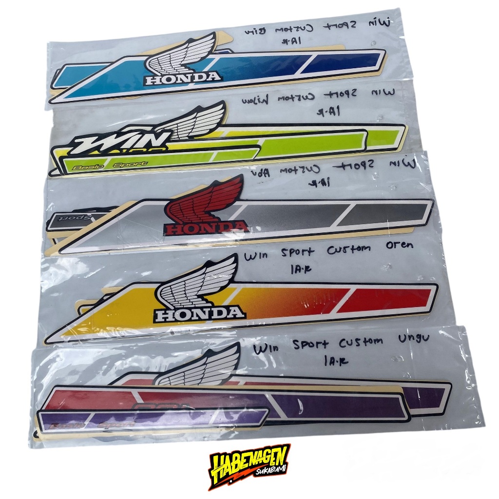 STRIPING WIN 100 CUSTOM | striping stiker sticker lis list polet decal custom body bodi set honda wi