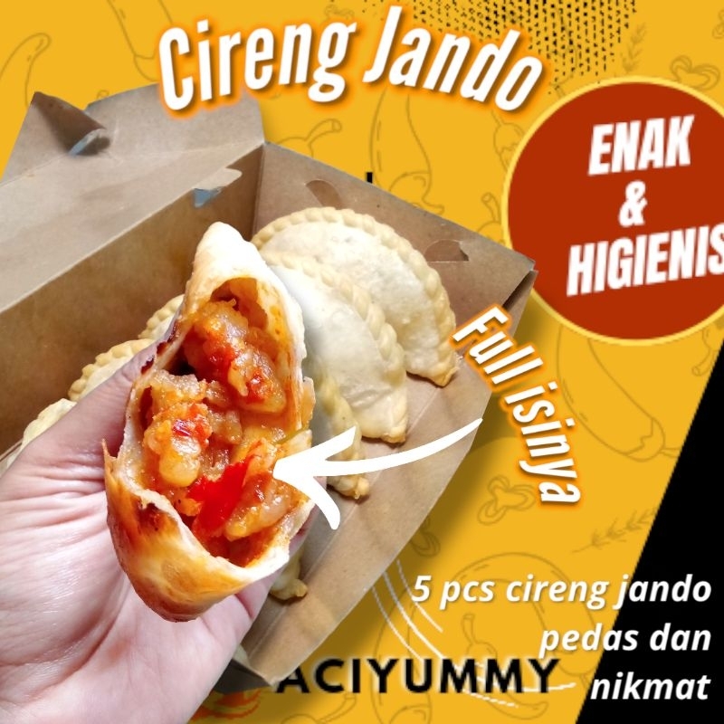 

Cireng mercon pedas gurih nikmat isi jando/ayam/keju cheedar 5 pcs full isiannya