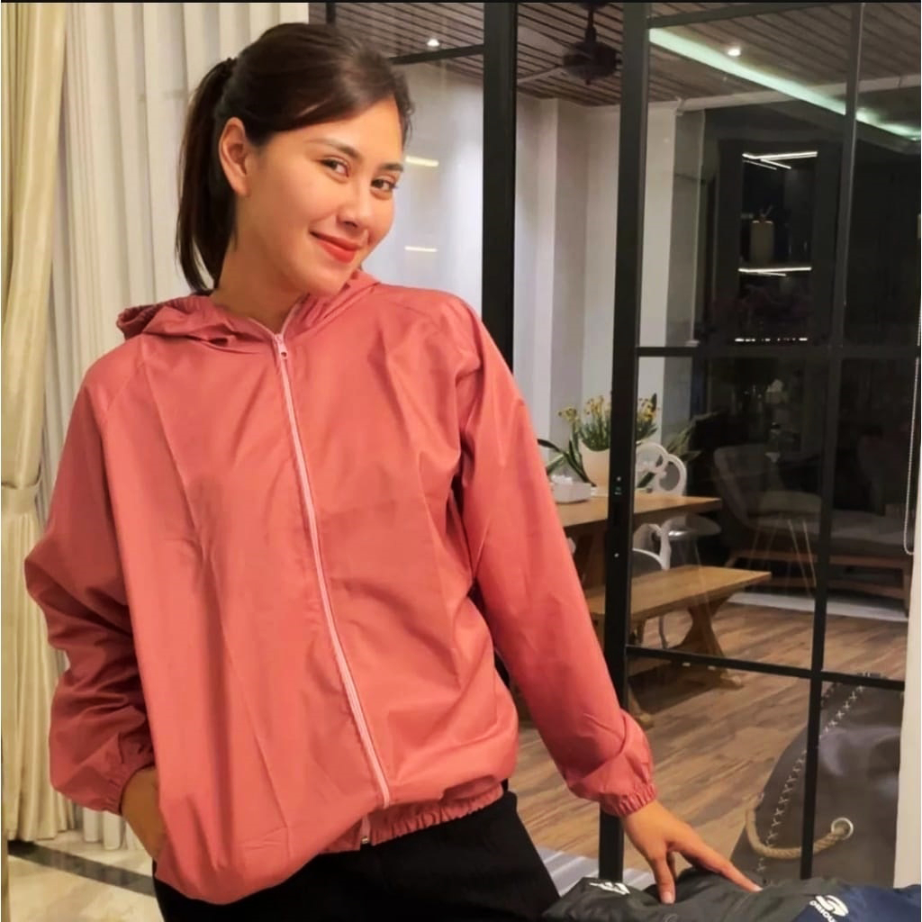 DREAMS OUTFIT-Jaket Parasut Olahraga, Sauna Suit, Jogging, Lari, Bersepeda,Gym Fitnes, Pria/Wanita.