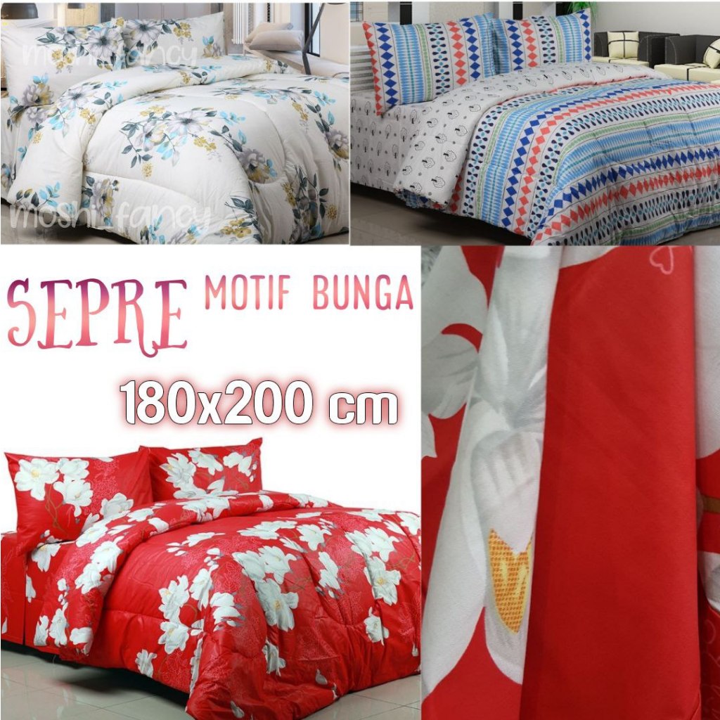 Seprei Motif Bunga Size 180x200 / Seprei Motif Sakura Ukuran 180x200 / Seprei Motif Dewasa 180x200 c